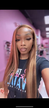 Highlighted  HD frontal wig