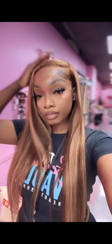 Highlighted  HD frontal wig