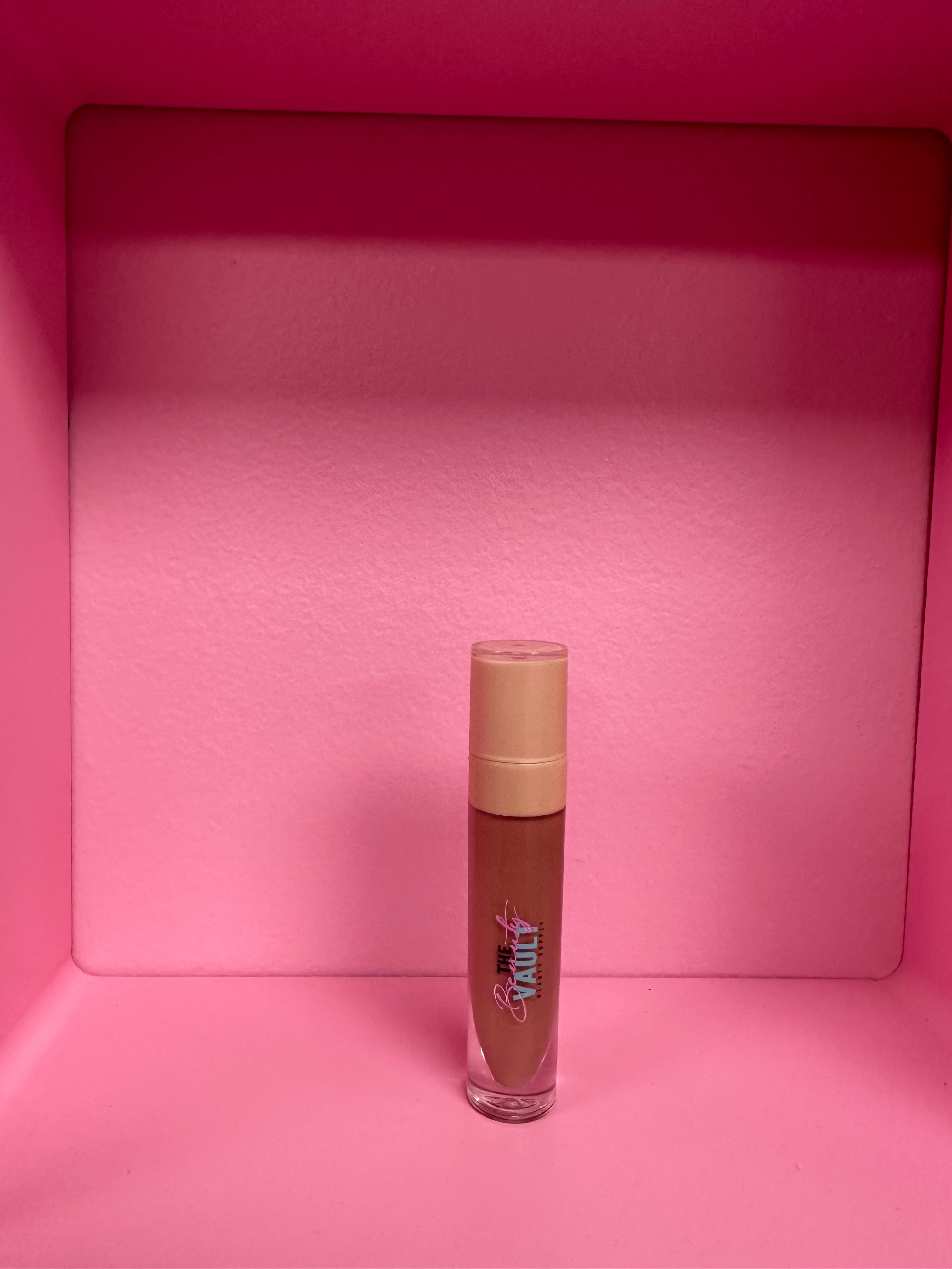 beauty vault custom pigmented lipgloss coffee brown